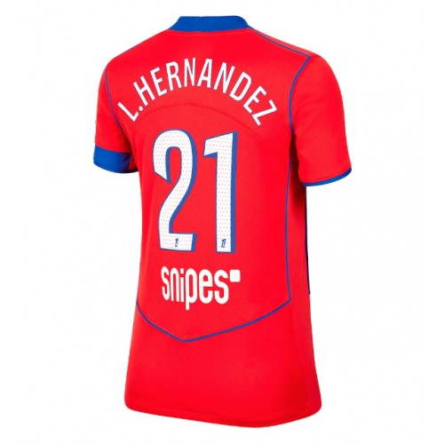 Stroje piłkarskie Paris Saint-Germain Lucas Hernandez #21 Koszulka Trzeciej dla damskie 2025-26 Krótki Rękaw